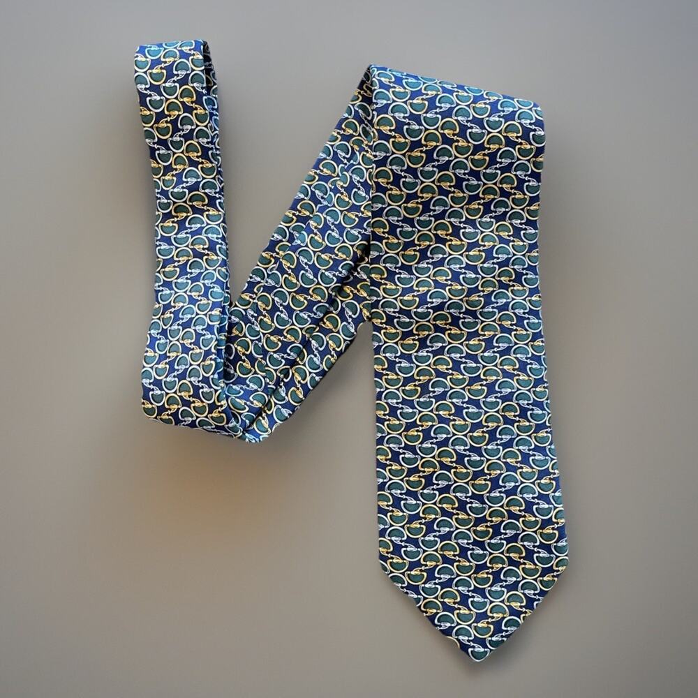 Brooks Brothers Makers Silk Tie Stirrup Pattern Men's High